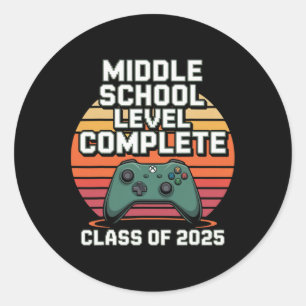 Adesivo Redondo Formatura de Gamer Engraçado Cl De 2025 Estilo Ret