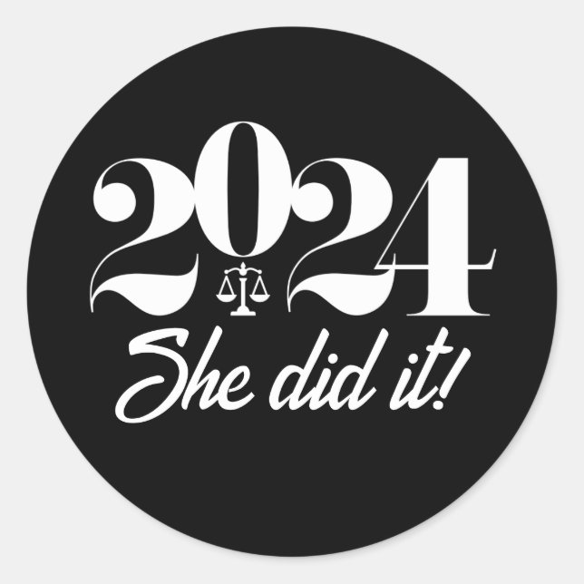 Adesivo Redondo Formatura na Faculdade de Direito (Frente)