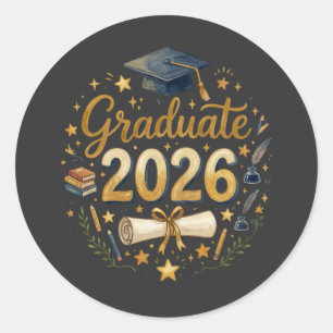 Adesivo Redondo Formatura Personalizada Turma de 2026 Família Pers