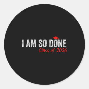 Adesivo Redondo Formatura turma de 2026 graduado senior 2026