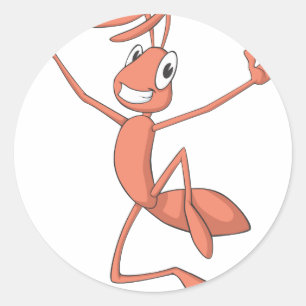 Adesivo Redondo Formiga alegre