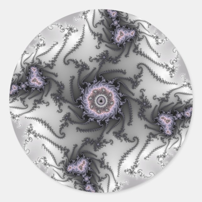 Adesivo Redondo Formigas - Fractal (Frente)