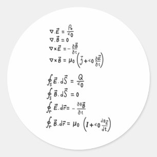 Adesivo Redondo Fórmula de Física