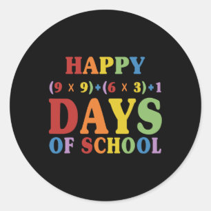 Adesivo Redondo Fórmula Matemática 100 Dias De Professora Engraçad