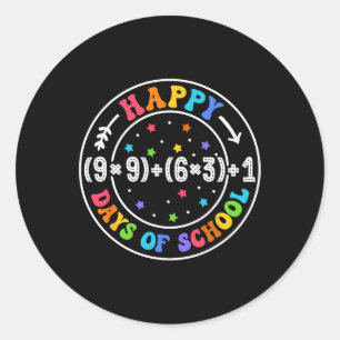 Adesivo Redondo Fórmula Matemática Feliz 100 Dias De Matemática En