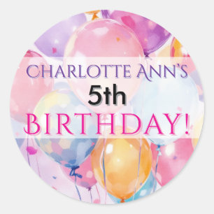 Adesivo Redondo Fornecimentos de Favor do Balão do Partido anivers