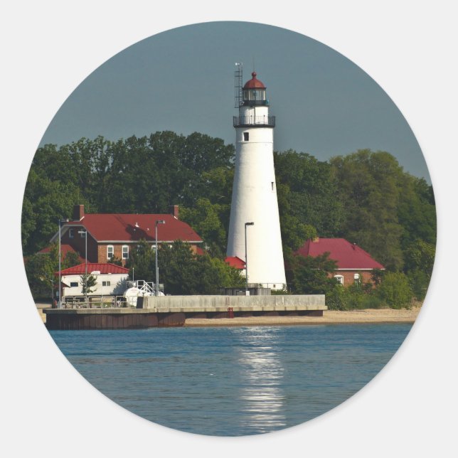 Adesivo Redondo Fort Gratiot Michigan (Frente)