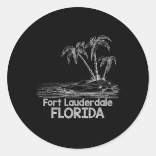 Adesivo Redondo Fort Lauderdale Family Vacation Cruise Shirt Flori