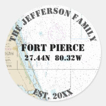 Fort Pierce Florida Envelope Náutico Seals
