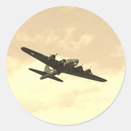 Adesivo Redondo Fortaleza Voadora Em Voo