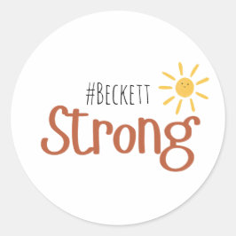 Adesivo Redondo Forte autocolante de canceres de infância #name