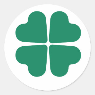 Adesivo Redondo Fortuna Eterna: Design de quatro folhas