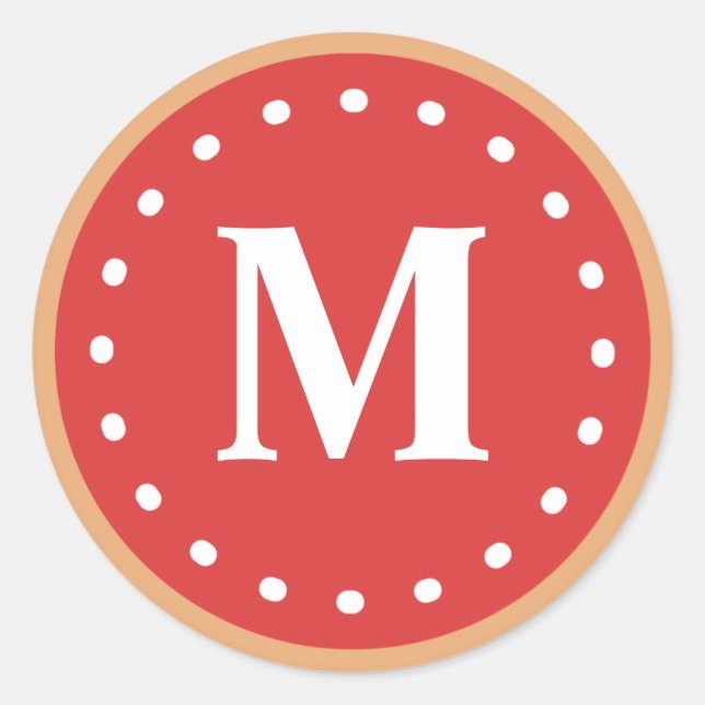 Adesivo Redondo Fosco Cookie Monographic Sticker (Frente)