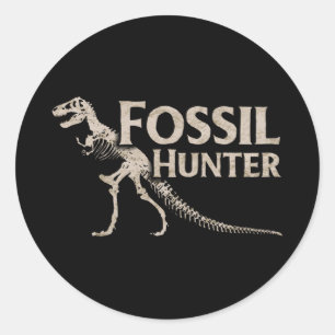 Adesivo Redondo Fóssil Hunter Paleontologia Fósseis Dinossauros