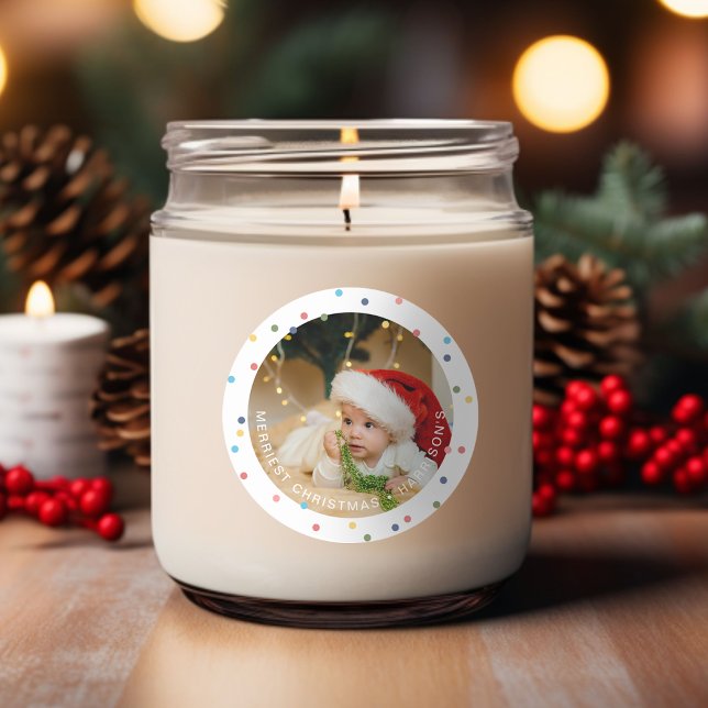 Adesivo Redondo Foto das luzes coloridas modernas (Modern Colorful Lights Photo Classic Round Sticker)