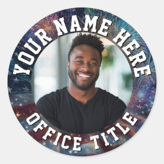 Adesivo Redondo Foto de Campanha Personalizada