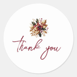 Adesivo Redondo Foto De Casamento De Folha De Ouro Elegante - Obri