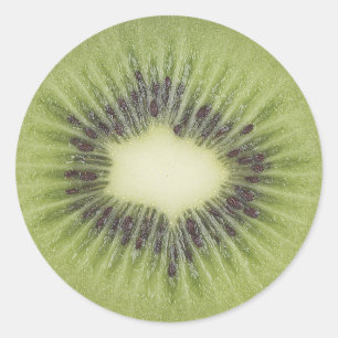 Adesivo Redondo foto de fatia de kiwi