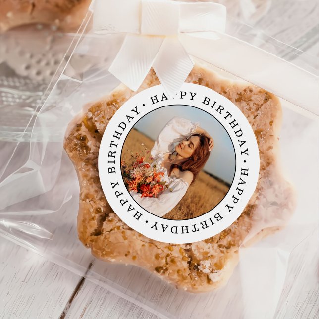 Adesivo Redondo Foto de festa de aniversário (Criador carregado)