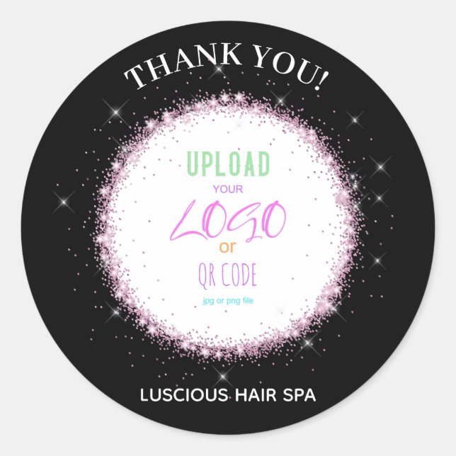 ADESIVO REDONDO *~* FOTO DE LOGOTIPO CARREGADA OBRIGADA PELO SEU R (Frente)