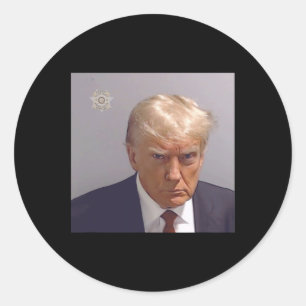 Adesivo Redondo Foto De Reserva De Donald Trump
