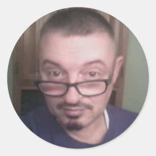 Adesivo Redondo Foto de Selfy tomada 12-20-15