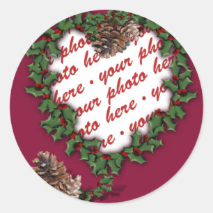 Adesivo Redondo Foto do Coração