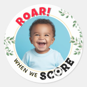 Adesivo Redondo Foto do futebol