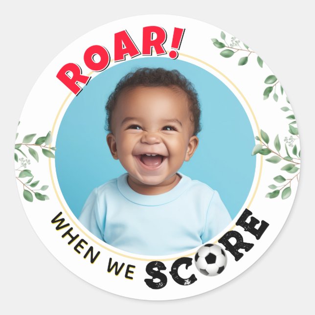 Adesivo Redondo Foto do futebol (Frente)