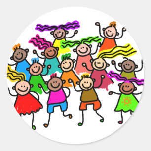 Adesivo Redondo Foto do grupo