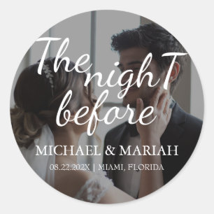 Adesivo Redondo Foto do jantar de ensaio da noite anterior elegant