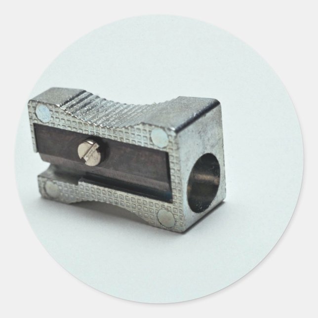 Adesivo Redondo Foto do ponteiro do lápis (Frente)