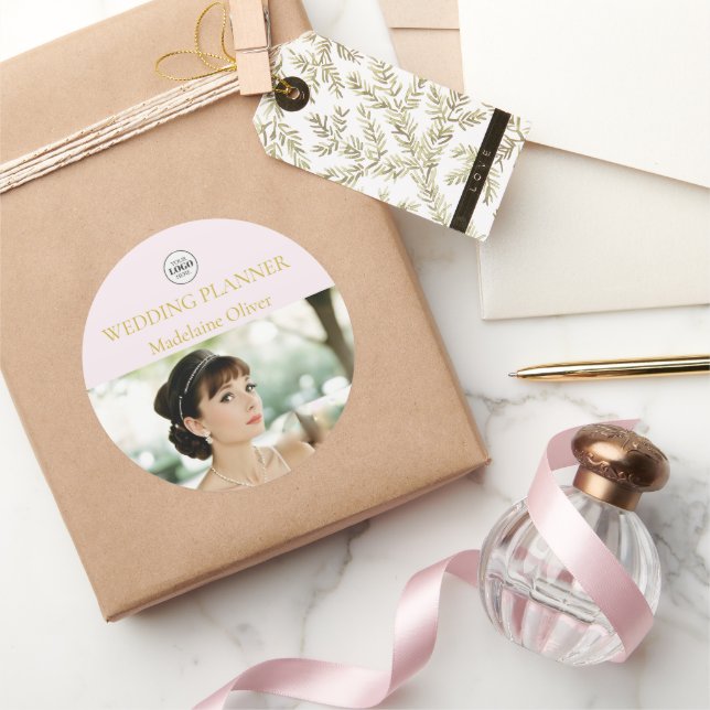 Adesivo Redondo Foto Do Spa Do Planner De Casamento Rosa (Presentear)