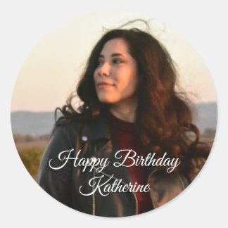 Adesivo Redondo Foto e/ou Nome/Mensagem do Monograma Personalizado