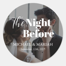 Adesivo Redondo Foto elegante do jantar da véspera do ensaio