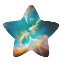 Foto esplêndida da nebulosa azul-aqua