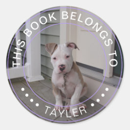 Adesivo Redondo Foto Este Livro Pertence A