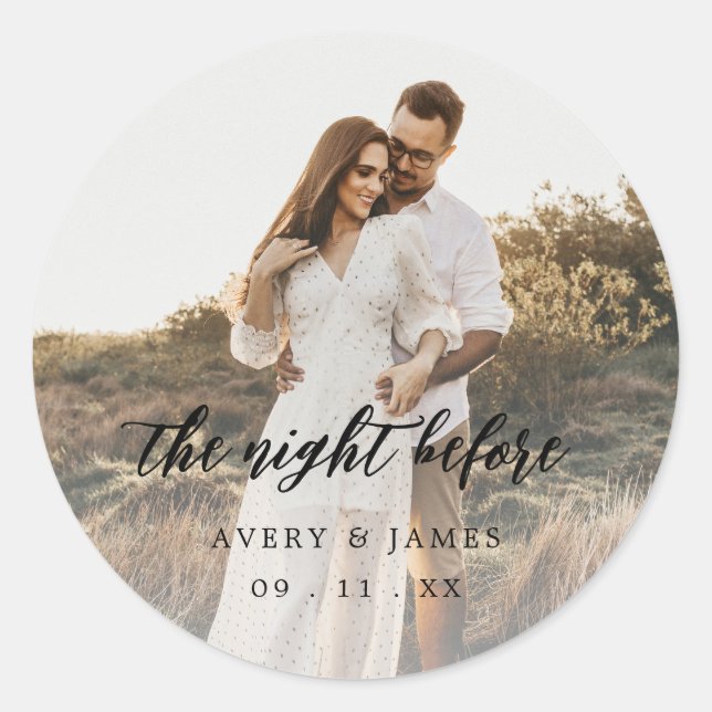 Adesivo Redondo Foto moderna do NIght antes do Sticker (Frente)
