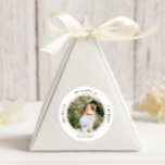 Adesivo Redondo Foto: Monograma Elegant Wedding<br><div class="desc">Casamento elegante,  um adesivo fotomonograma ideal para todos os presentes e bolsas. Veja na nossa loja mais itens correspondentes.</div>