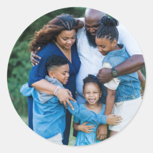 Adesivo Redondo Foto personalizada da família