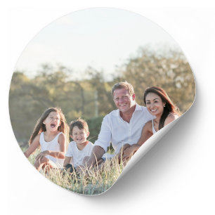 Adesivo Redondo Foto personalizada da família 