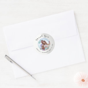 Adesivo Redondo Foto personalizada de casamento