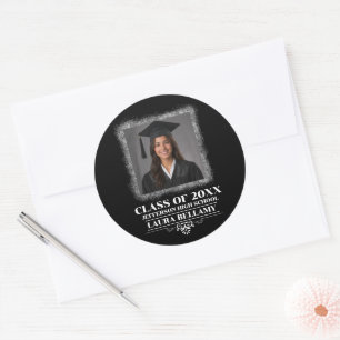 Adesivo Redondo Foto Personalizada de Formatura Graduado 2026 Orgu
