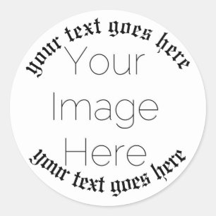 Adesivo Redondo Foto personalizada e texto Igreja – Batismo religi