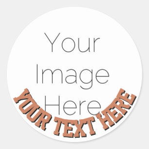 Adesivo Redondo Foto Personalizada Redonda – texto marrom mousse d