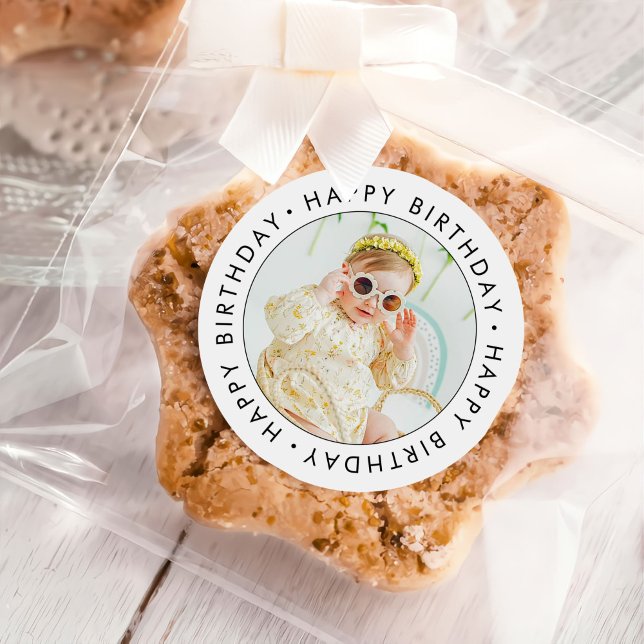 Adesivo Redondo Foto Personalizada Simples Clássica (Criador carregado)