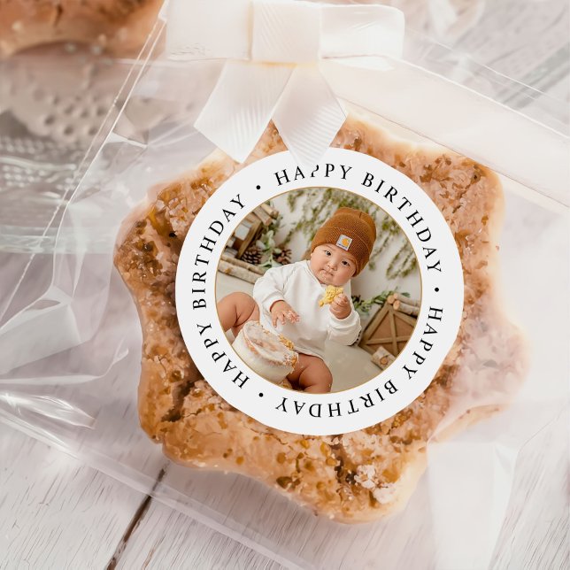 Adesivo Redondo Foto Personalizada Simples Clássica (Criador carregado)