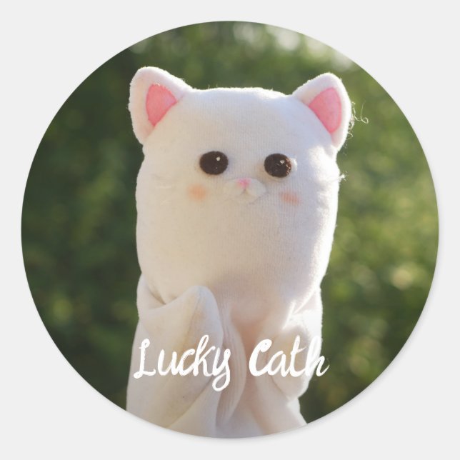 Adesivo Redondo Foto Personalizada Simples e Moderna Elegante (Frente)