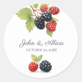 Adesivo Redondo Foto Romântica Rustic Autumn Berry Back