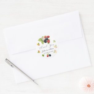 Adesivo Redondo Foto Romântica Rustic Autumn Berry Back